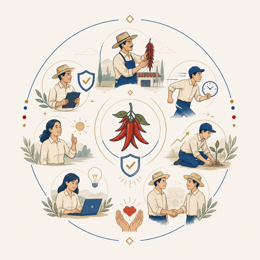 Ilustración de los valores de Chiles Guardado